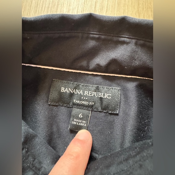 NWOT Banana Republic RILEY II TAILORED SHIRT Black - Picture 4 of 5